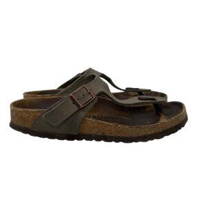 Birkinstock Women’s Gizeh Bioko-Flor Sandals in Habana Brown Size 8